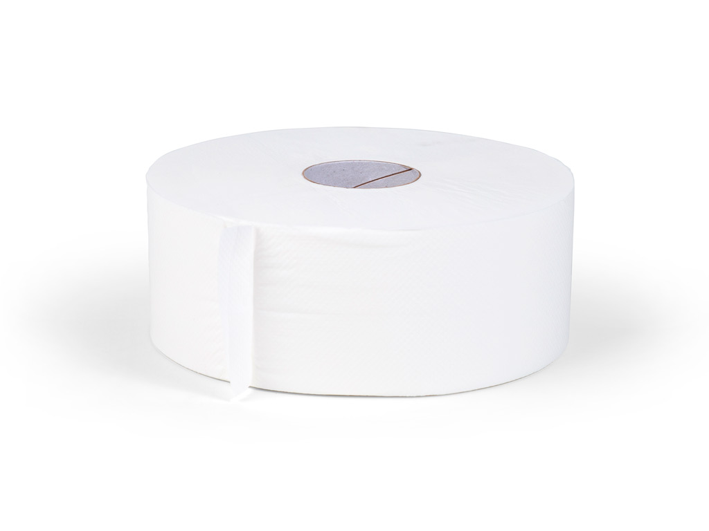 Snel afbreekbaar maar zacht en sterk toiletpapier op jumborol voor de Maxima toiletpapier automaat Snel afbreekbaar maar zacht en sterk toiletpapier op jumborol voor de Maxima toiletpapier automaat